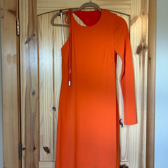 Halston Kayleigh Sheath Dress - Orangeade - Size 12 - Picture 5 of 7
